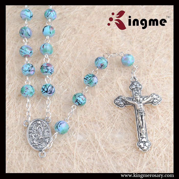 ,galss beads rosary